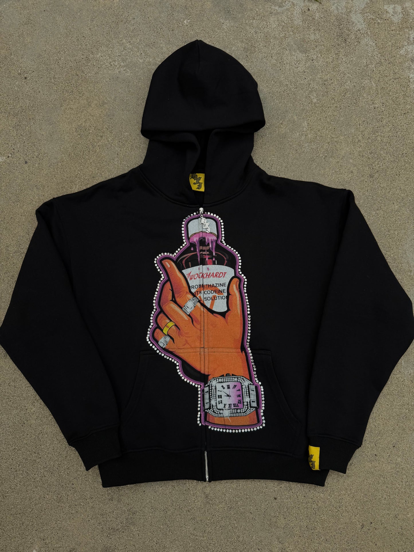 Rhinestone Wock Zipup