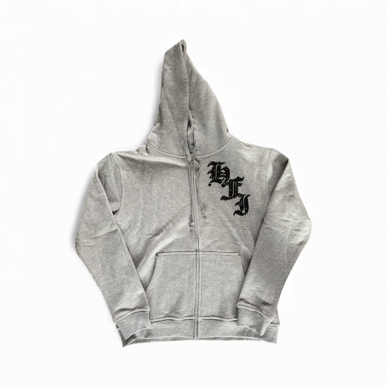 Gray HFI Rhinestone Zip Up